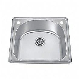 כיור מטבח נירוסטה תוצרת ורד דגם 873-1 התקנה עליונה / שטוחה - תמונה 1 מתוך 1