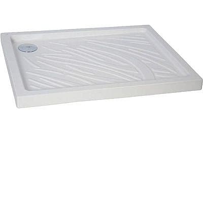 אגנית חרס 120x80 לבן + ונטיל