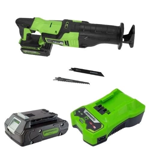 מסור חרב 24V Brushless מהירות 0-2,700 סל"ד , אורך מהלך 28 מ"מ עם 1X2.0Ah + מטען מהיר.