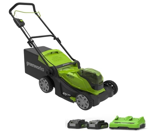 מכסחת דשא נטענת נדחפת 48V(2X24V) רוחב 41 ס"מ + 2X2.0Ah + מטען Dual Port(2A) - תמונה 1 מתוך 2
