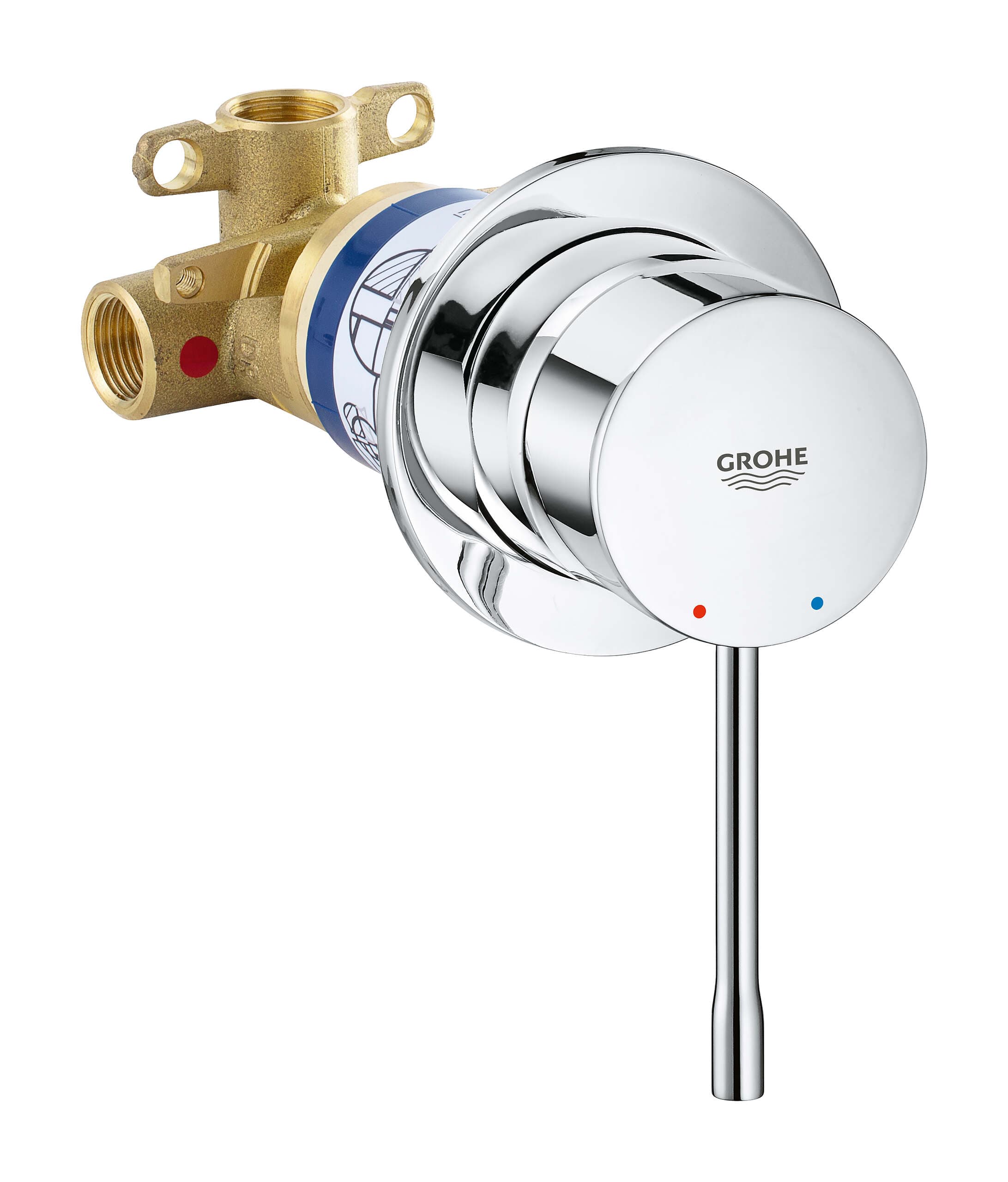 אינטרפוץ 3 דרך עגול 7.5 ס"מ Essence כרום ניקל GROHE - תמונה 1 מתוך 2