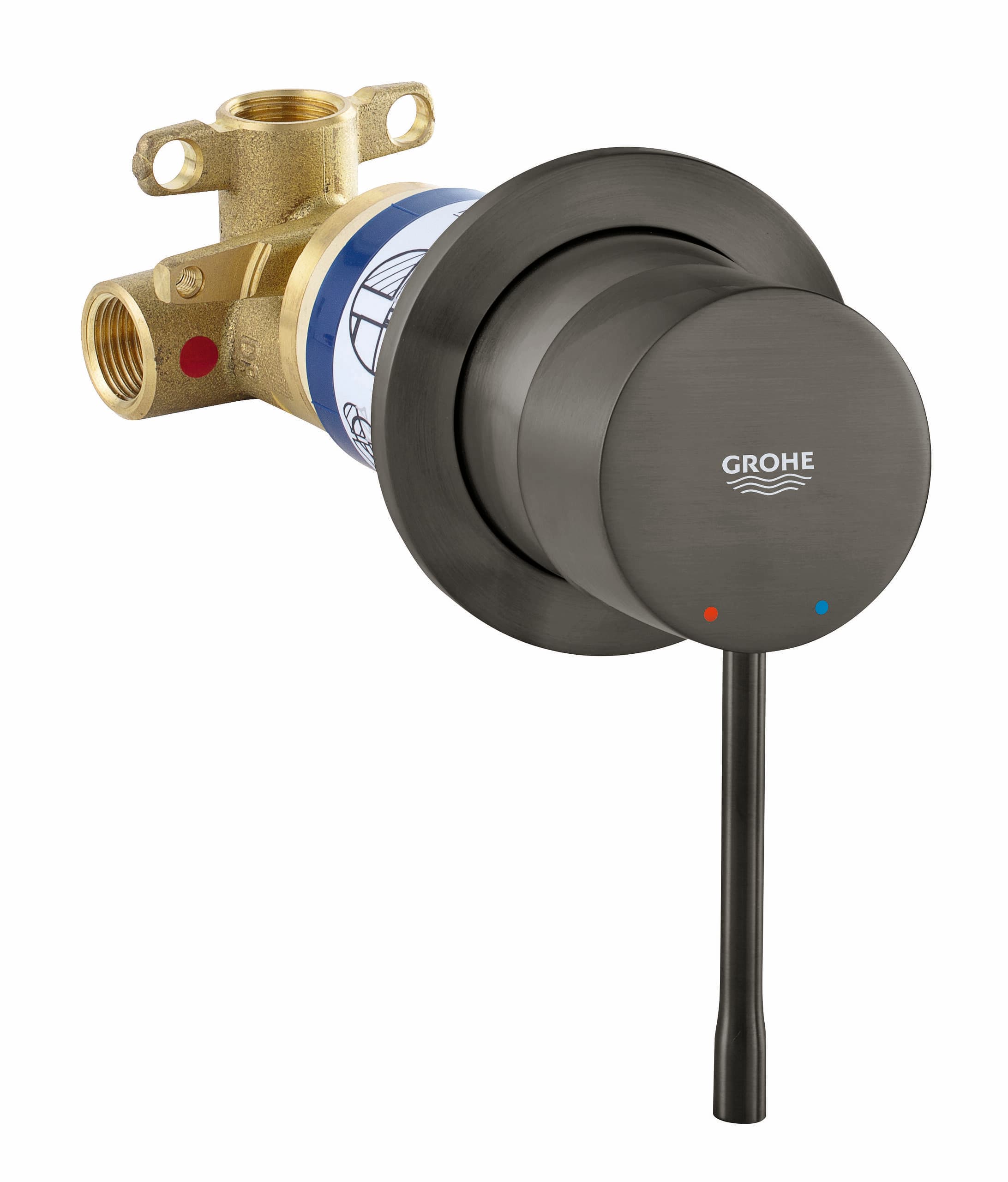 אינטרפוץ 3 דרך עגול 7.5 ס"מ Essence גרפיט מוברש GROHE