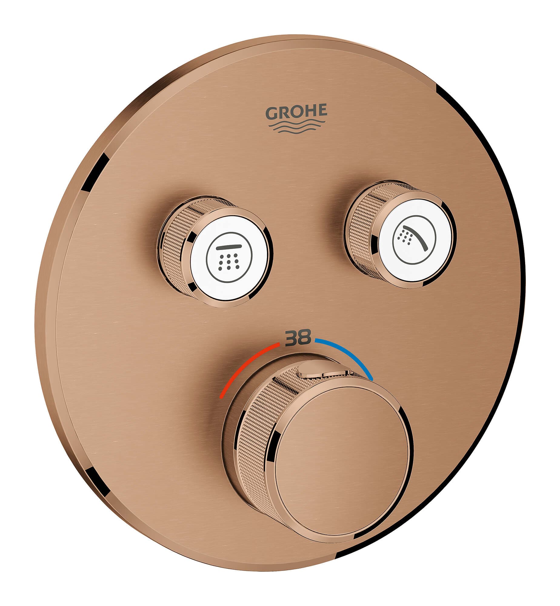 כיסוי לאינטרפוץ 4 דרך SmartControl לגוף 35600000 עגול זהב אדום מוברש