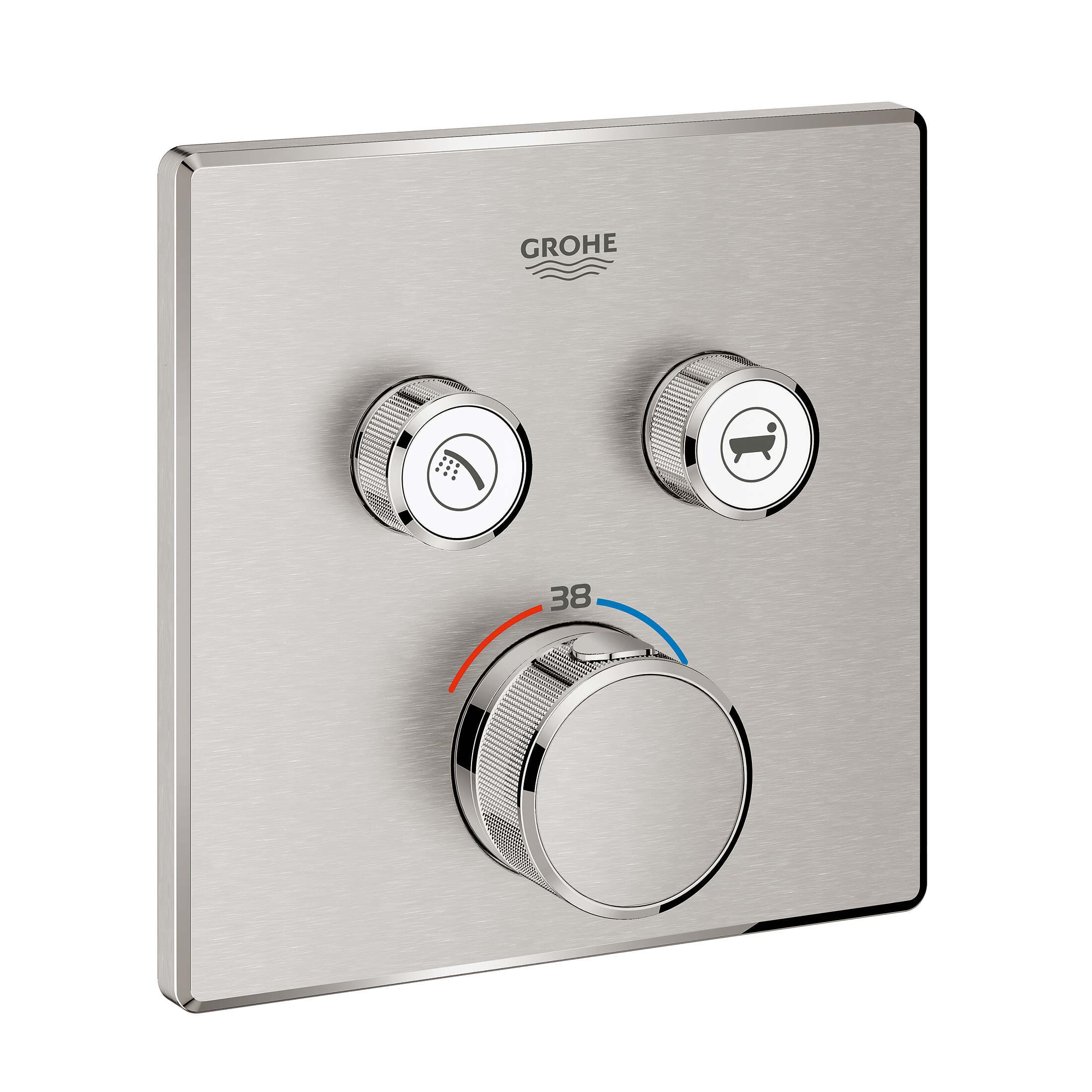 כיסוי לאינטרפוץ 4 דרך SmartControl לגוף 35600000 מרובע כרום מוברש - תמונה 1 מתוך 1
