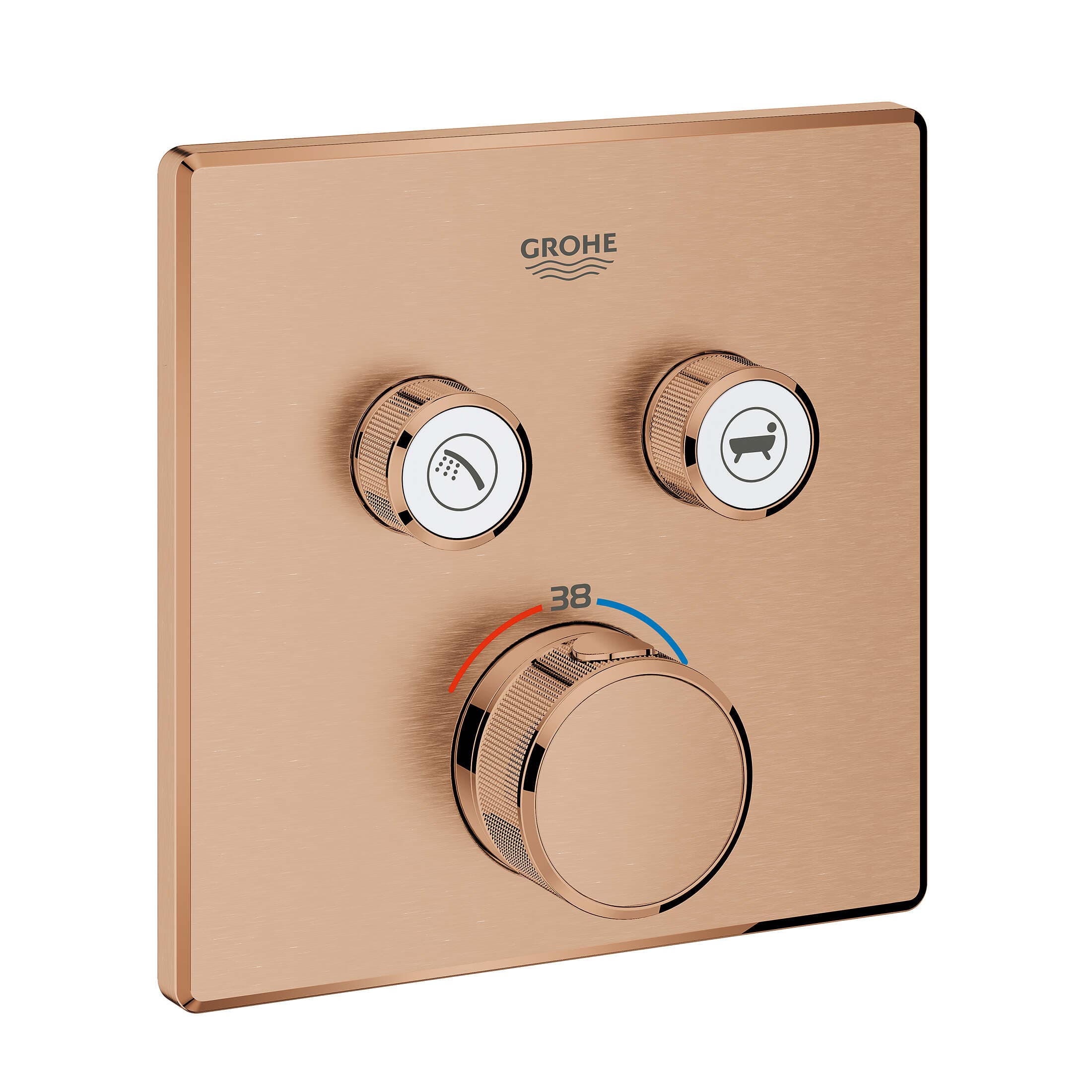 כיסוי לאינטרפוץ 4 דרך SmartControl לגוף 35600000 מרובע זהב אדום מוברש - תמונה 1 מתוך 1