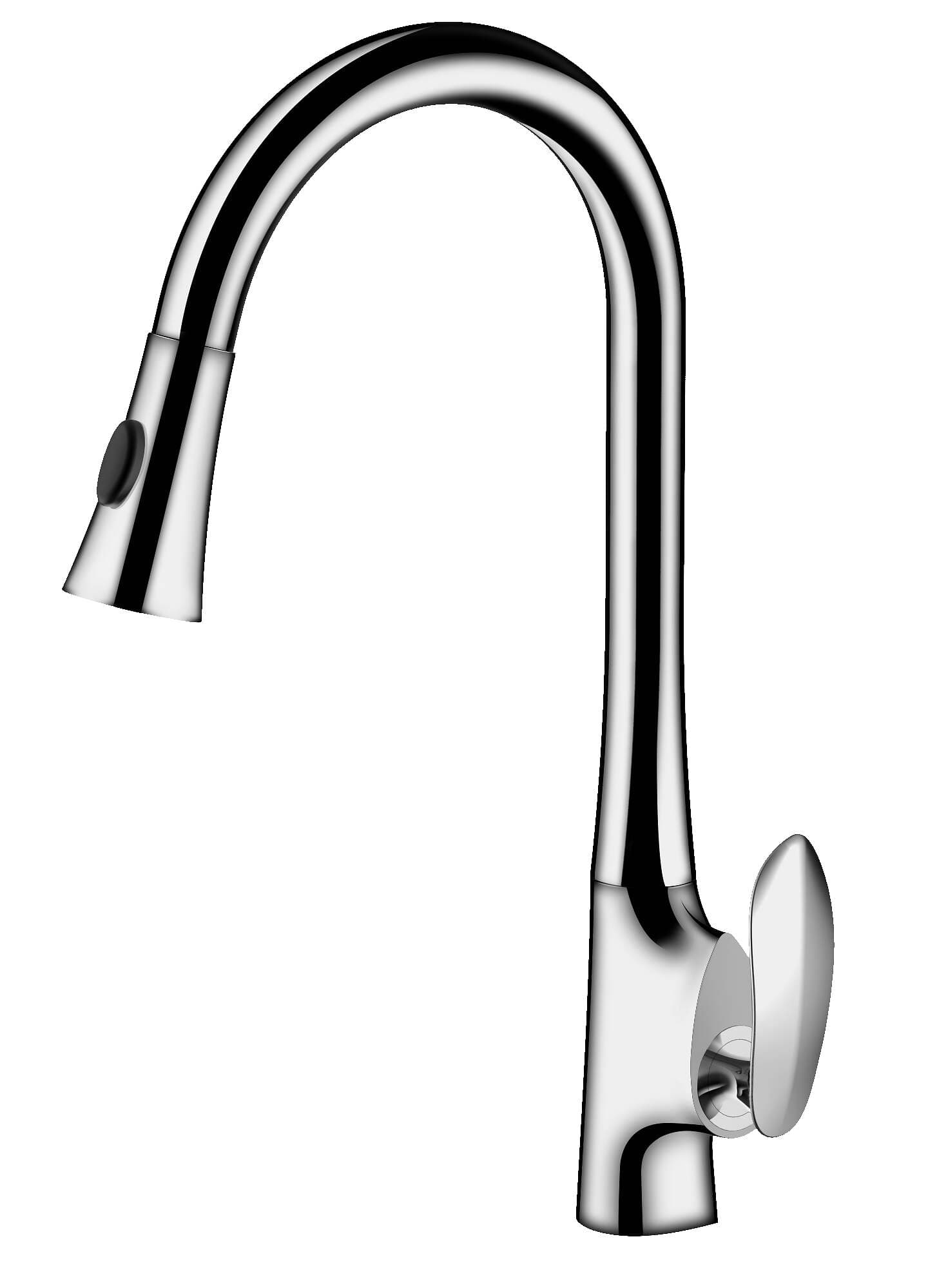 ברז מטבח נשלף MARY כרום ניקל AQUILA PREMIUM - תמונה 1 מתוך 2